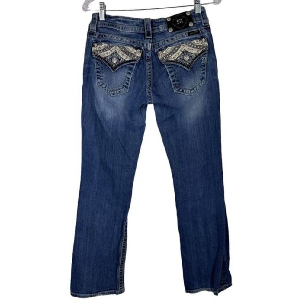 Miss Me Womens JP5705B Bootcut Bling Studded Embellished Jeans MK158 SZ 28